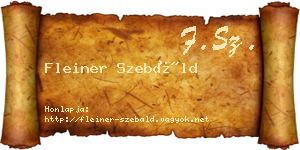 Fleiner Szebáld névjegykártya